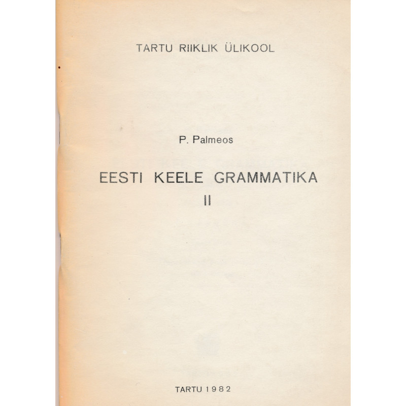 Eesti keele grammatika. 2., 4. vihik, Kaassõna