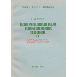 Kompleksmuutuja funktsioonide teooria. 2., Analüütilised funktsioonid