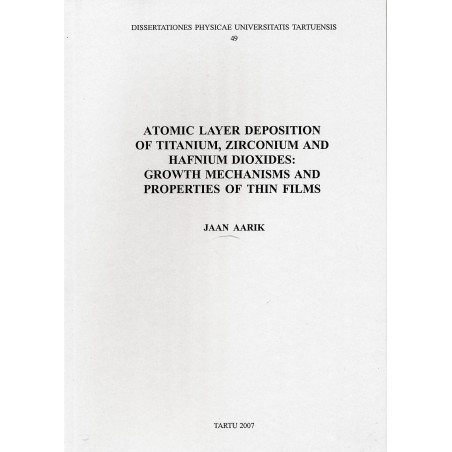 Atomic Layer Deposition Of Titanium, Zirconium And Hafnium Dioxides ...