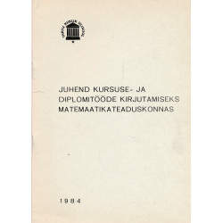 Juhend kursuse- ja...