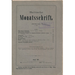 Baltische Monatsschrift....