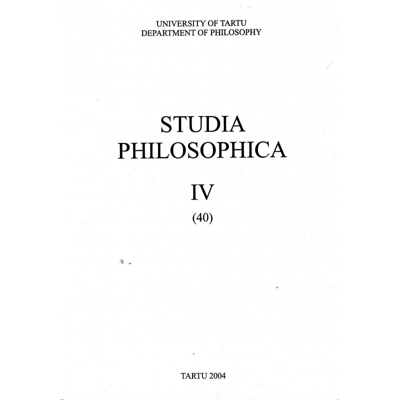 Studia philosophica IV