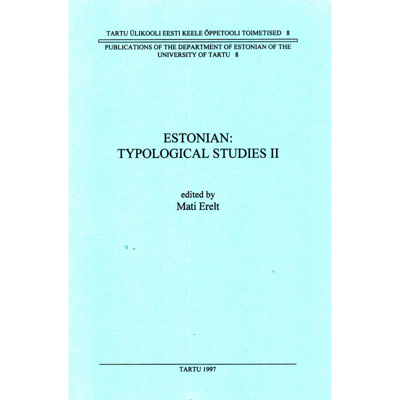 Estonian: typological studies.
