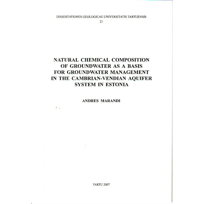 Natural chemical composition of groundwater as a basis for groundwater management