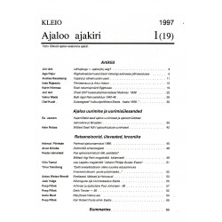 Kleio: ajaloo ajakiri: Tartu Ülikooli ajaloo osakonna ajakiri 1 (19) /1997