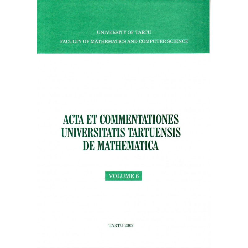 Acta et commentationes Universitatis Tartuensis de mathematica 