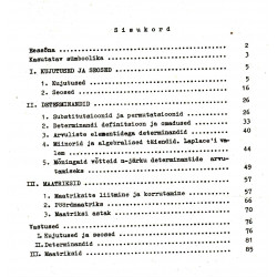 Algebra praktikum: kujutused, maatriksid ja determinandid