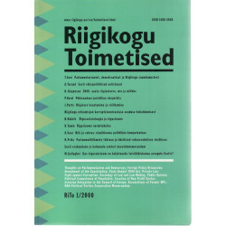 Riigikogu toimetised 1/2001