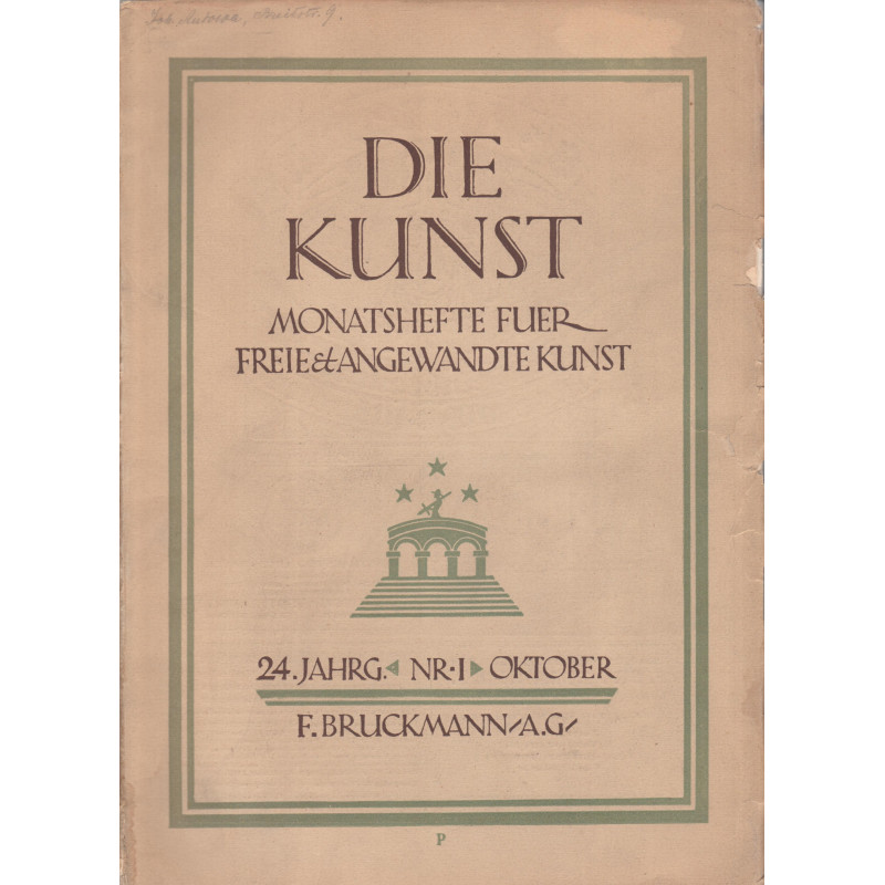 Die Kunst. Montashefte für freie und angewandete Kunst. 1923, 24. Jahrgang Nr 1-12