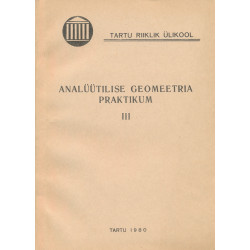 Analüütilise geomeetria praktikum. 1