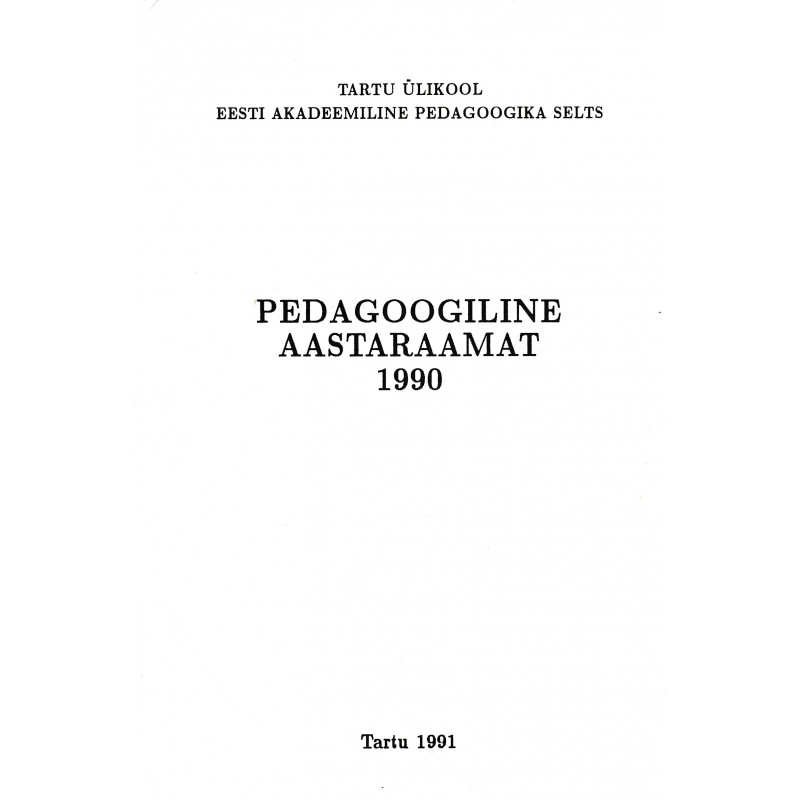 Pedagoogiline aastaraamat 1990